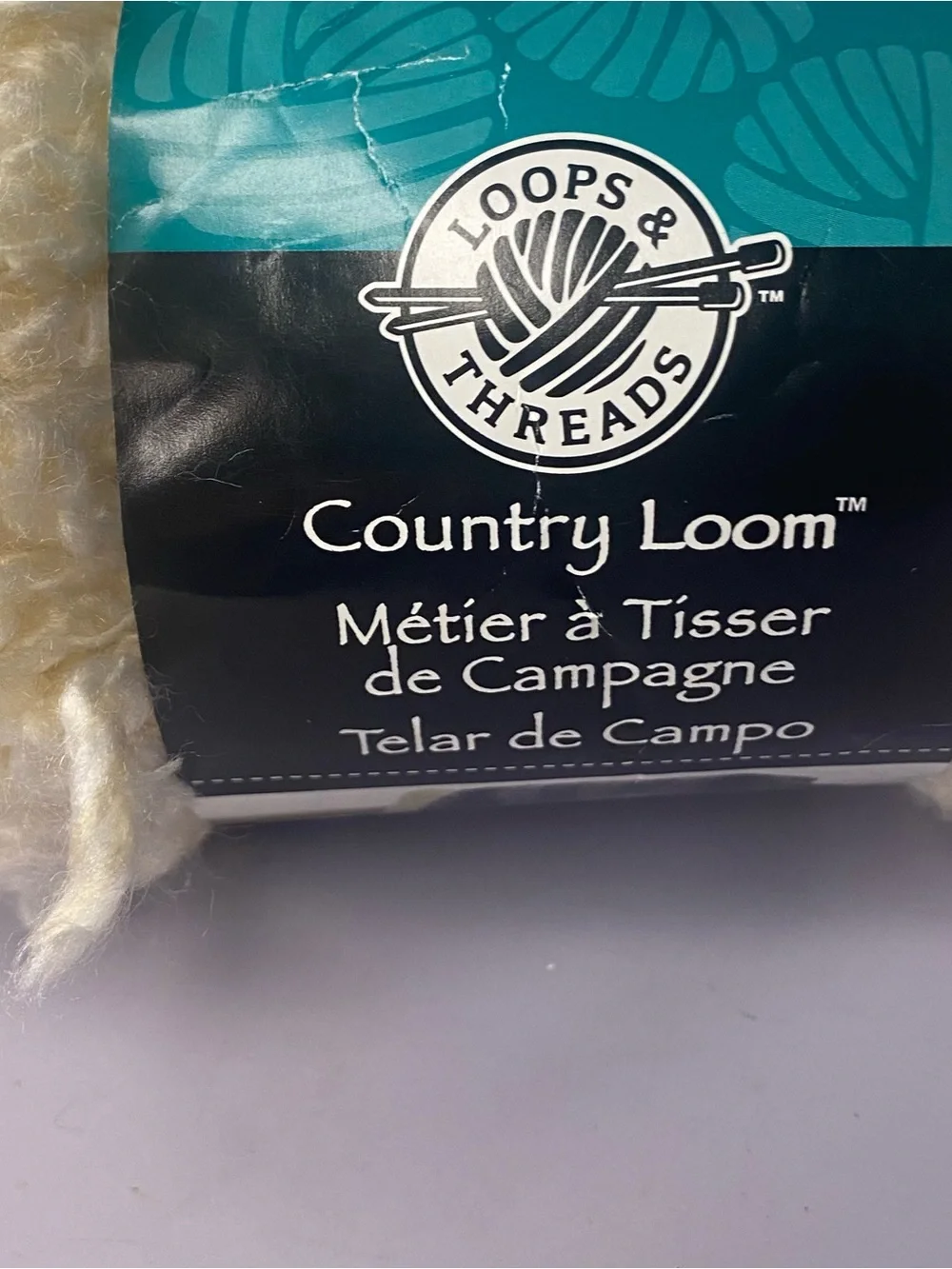 Loops & Threads Country Loom Cream Bouclé Yarn - Soft Cream